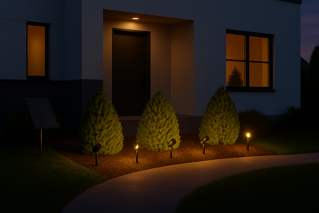 Solar spot lights in the garden Warm White 3000K - Cold White 6000K